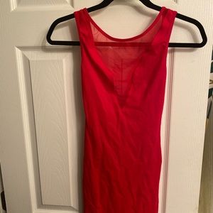 American Apparel Deep V Mesh Seamless Dress